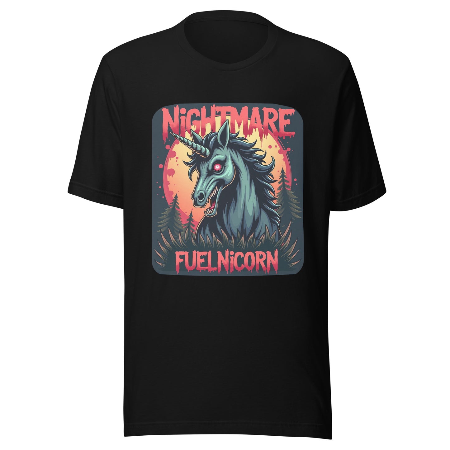 Nightmare Fuelnicorn Dark Fantasy Unicorn Horror Unisex T-Shirt