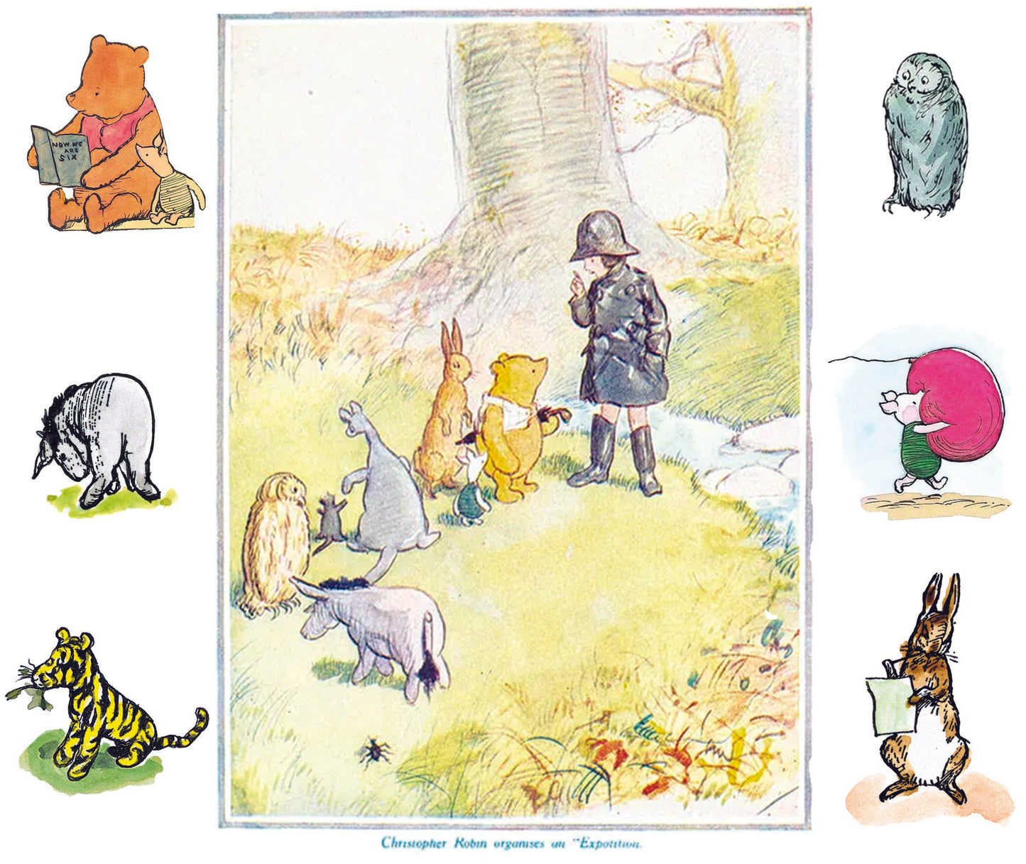 Winnie the Pooh tumbler featuring classic illustrations of Pooh and friends from Fantasy Tees Plus
